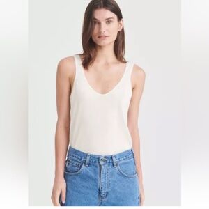 Naadam Fancy Cashmere Tank White / LARGE $98